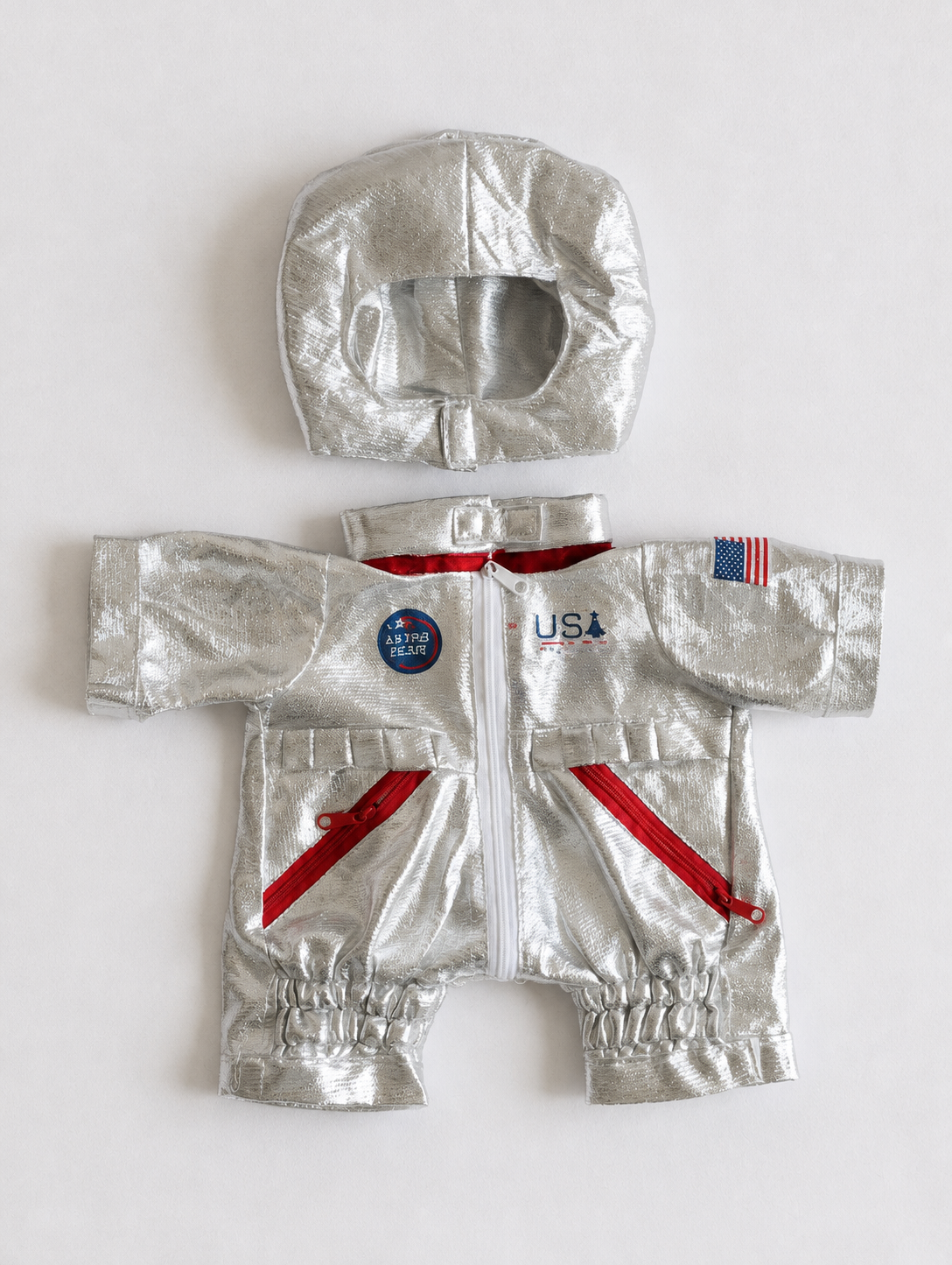 Tenue d'astronaute argentée pour peluche Souhée