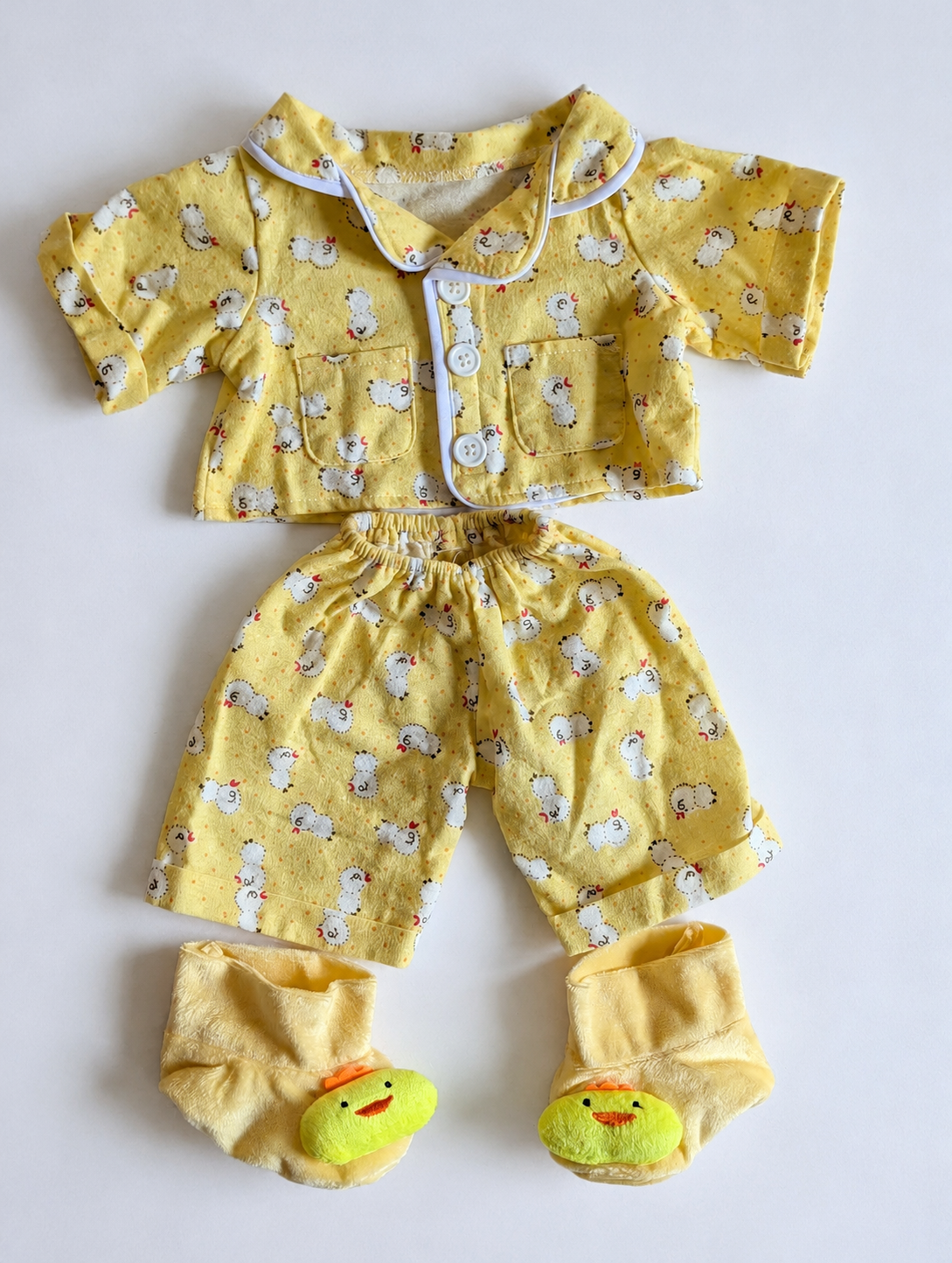 Tenue pyjama jaune pour peluche Souhée